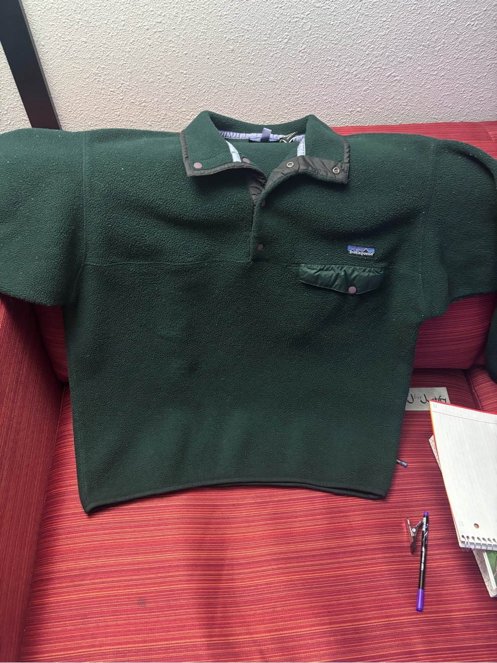 Patagonia Dark Green Synchilla Fleece - Picture 1 of 3
